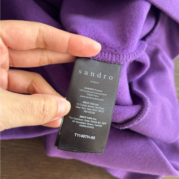 NWT Sandro purple Love sweater size 1 - Picture 6 of 9